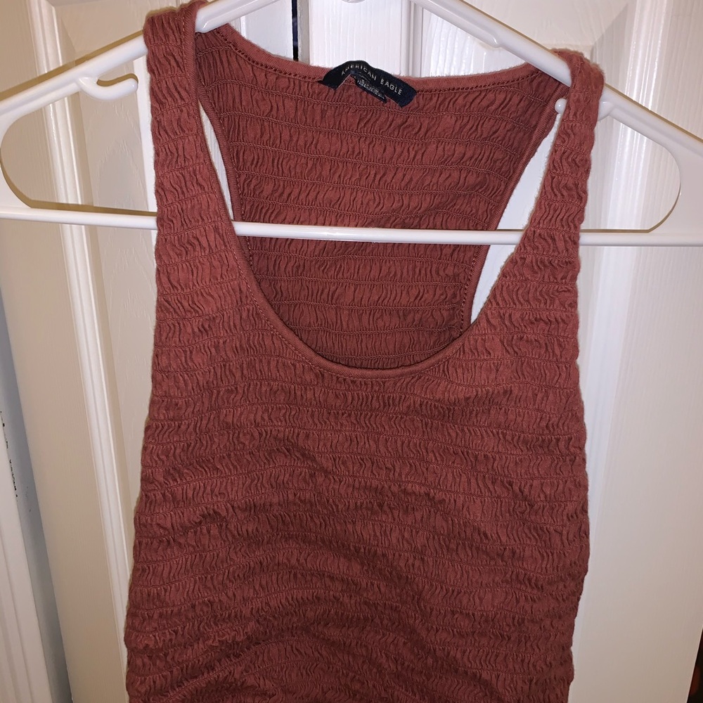Burgundy rubbed cami tank American Eagle small
